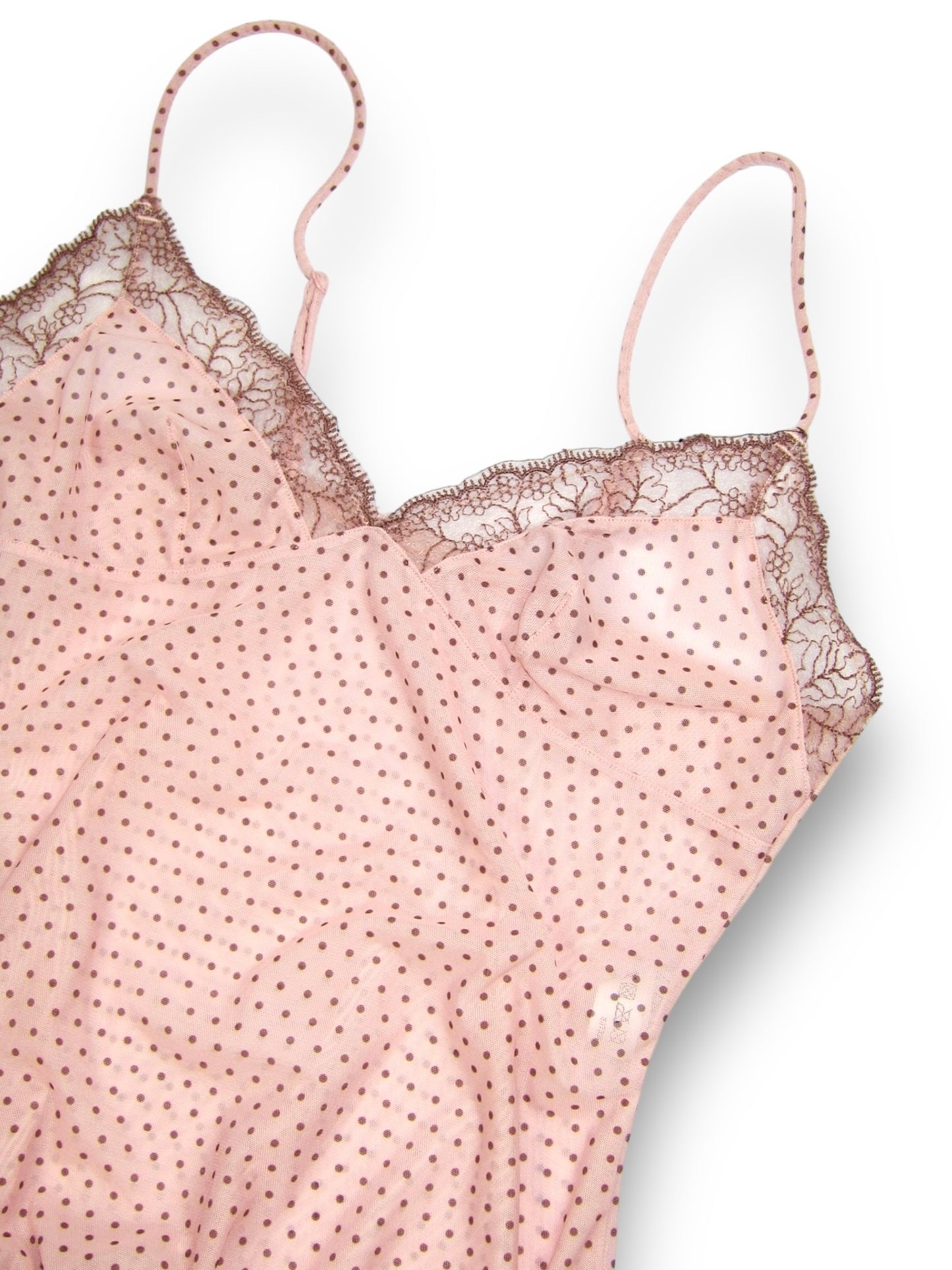 Top lingerie en mesh + dentelle