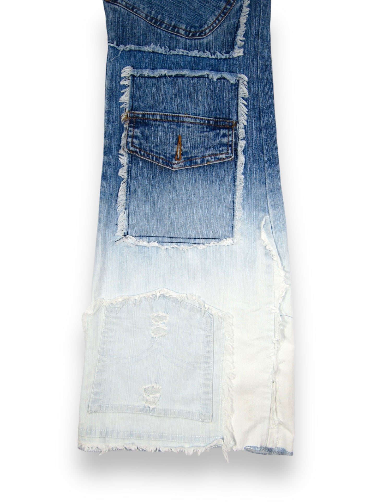 Jean bleu patchwork