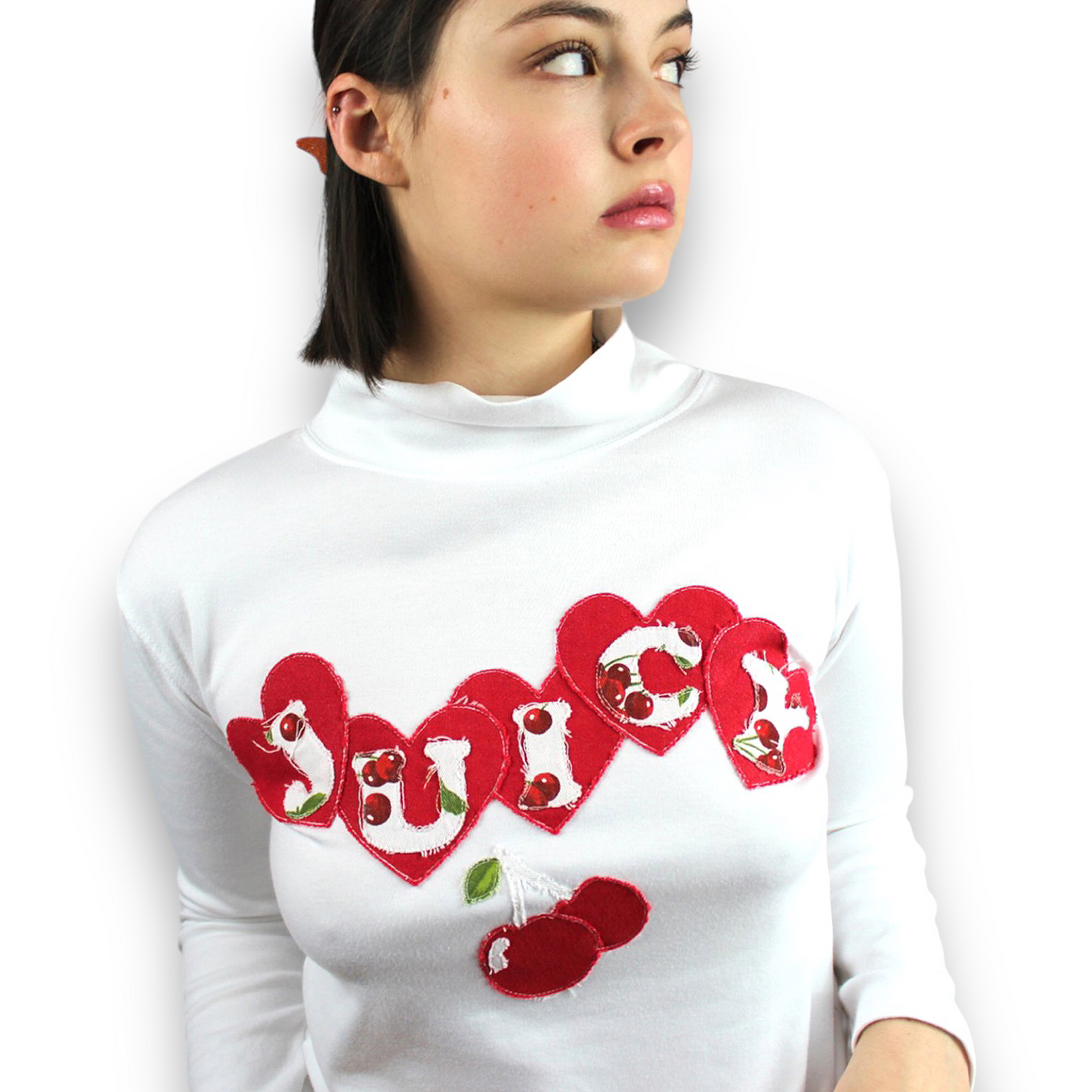 Tee-shirt "JUICY" imprimé cerises