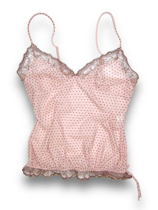 Top lingerie en mesh + dentelle