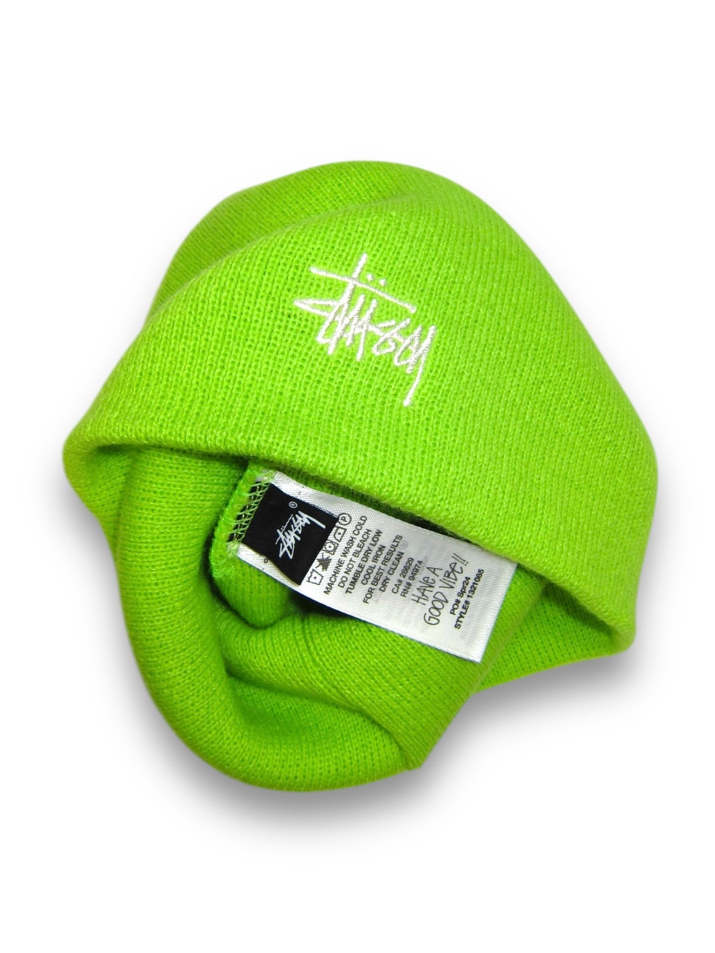 Bonnet « Stussy » lime