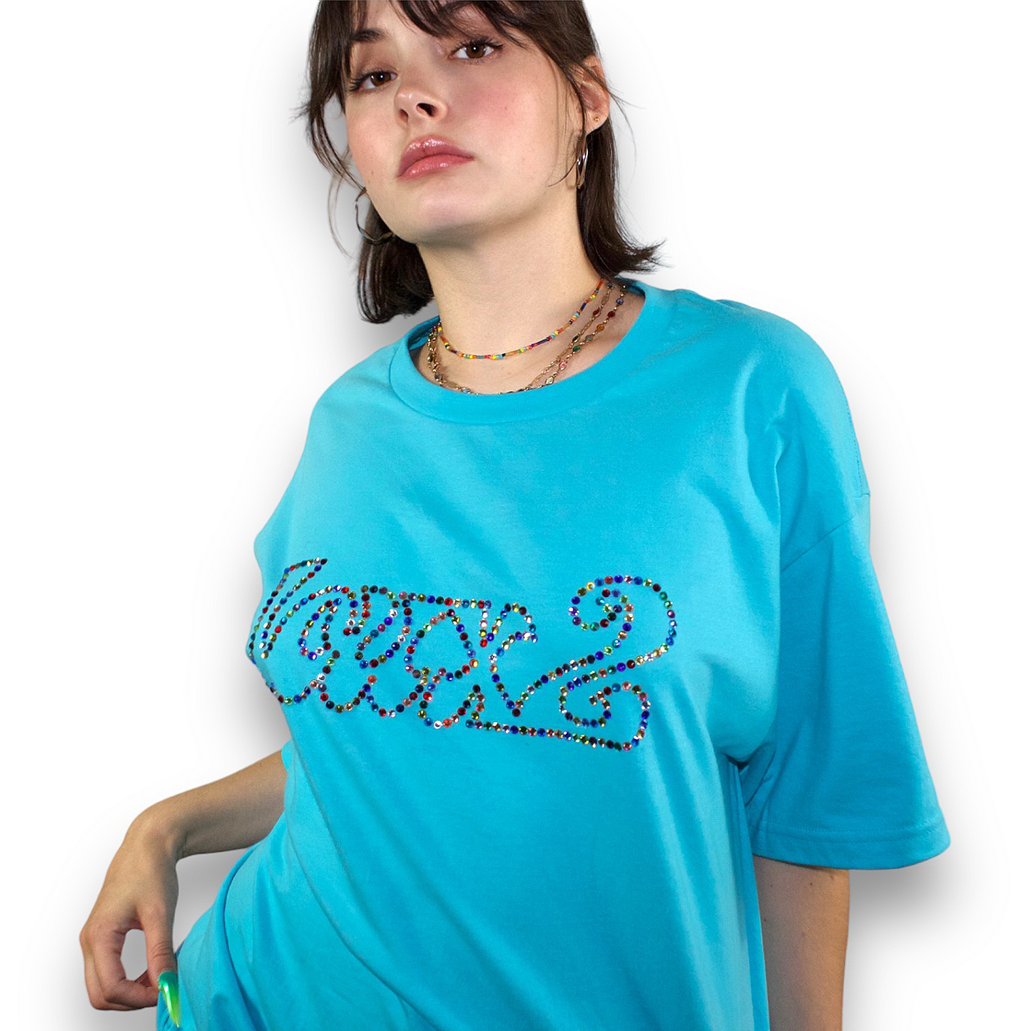 Tee-shirt "LOUX2" en strass