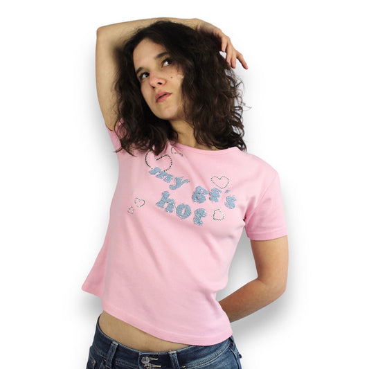 Tee-shirt rose "MY GF'S HOT"